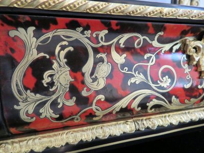 Barbière Avec Miroir En Marqueterie Boulle d'époque Napoléon III