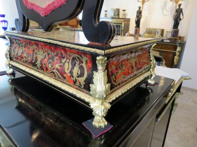 Barbière Avec Miroir En Marqueterie Boulle d'époque Napoléon III