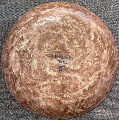 Dominique Baudart plat en céramique émaillée nature morte XXe siècle