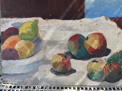 Still life with lemons and fruit