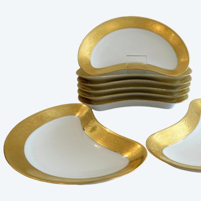 1 Salatteller aus Limoges-Porzellan, Thistle Gold, Haviland