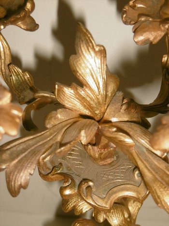 Pair Of Gilded Bronze Candelabras With Musicians