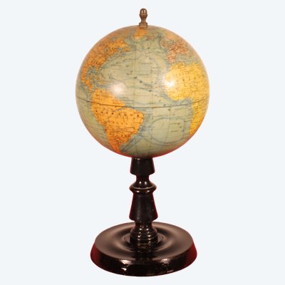 Globe terrestre par J.Forest Paris- 19° siècle