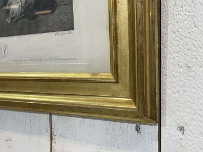 Gravure 19ème d'après Boilly LA LECON D'UNION CONJUGALE