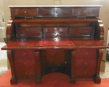 Schreibtisch mit Zylinder Epoche Restauration-charles X