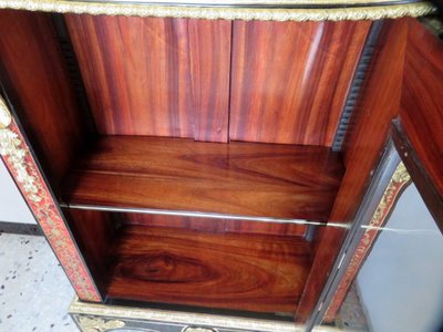 Louis XIV style silver cabinet in Boulle marquetry, Napoleon III period, 19th century