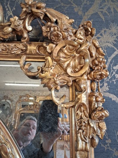 Specchio del XIX secolo con cornice 152 x 106