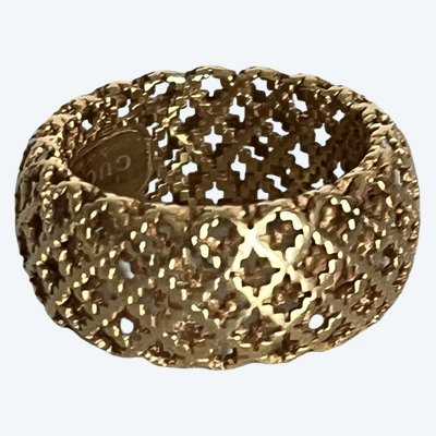 7198- Yellow Gold Band Ring Signed GUCCI