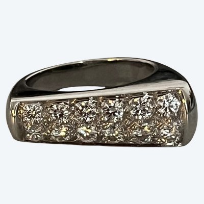 7287- Vintage Ring White Gold Diamonds 1,00 ct