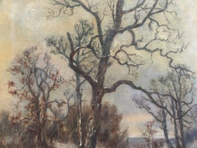 Winter landscape, signed H. GUIBERT