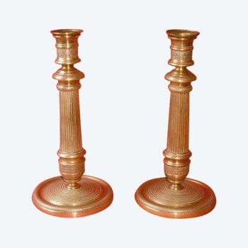 Pair Of Empire Candleholders