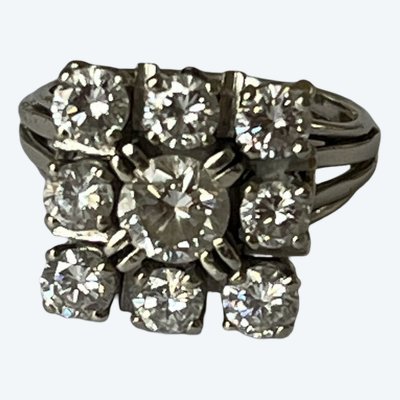 7085- Vintage Ring White Gold Diamonds 2,00 ct