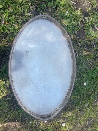 Vassoio da portata, metallo argentato