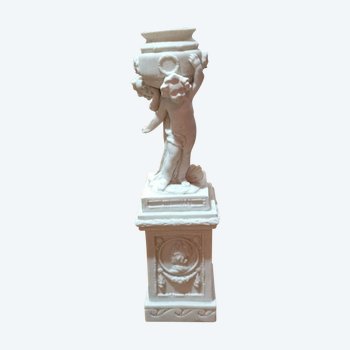 Statuette - Biscuit - Colonne - Vers 1900 