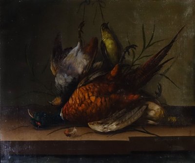 Still life with pheasant by Bourguignon