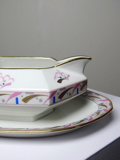 Salsiera Art Déco in porcellana di Limoges Bernardaud B&Co Unique