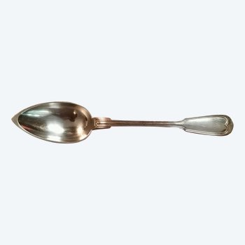 Large silver plated stew spoon from the end of the 19th century