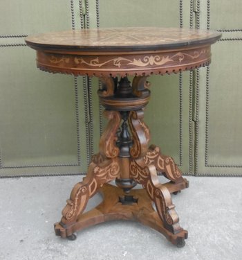 Guéridon Charles X Marqueté