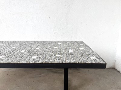 Modernist coffee table, ceramic mosaic, Lilienthal, 60s