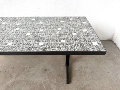 Modernist coffee table, ceramic mosaic, Lilienthal, 60s
