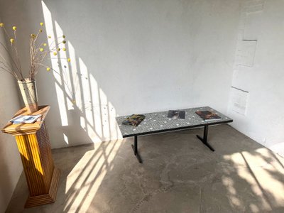 Modernist coffee table, ceramic mosaic, Lilienthal, 60s
