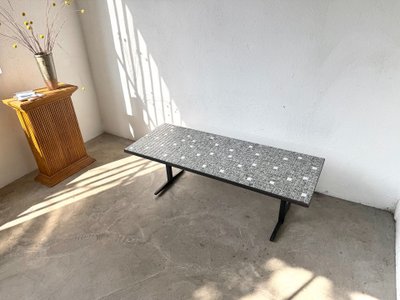 Modernist coffee table, ceramic mosaic, Lilienthal, 60s