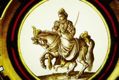 Vitrail - Vitraux - Médaillons aux cavalières