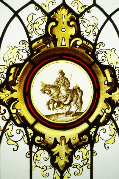 Vitrail - Vitraux - Médaillons aux cavalières