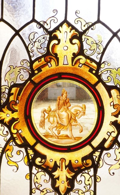 Vitrail - Vitraux - Médaillons aux cavalières