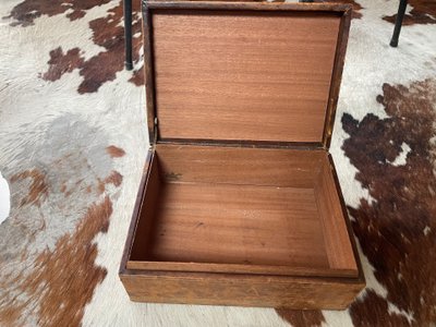 Coffret à bijoux XViII eme en cuir 