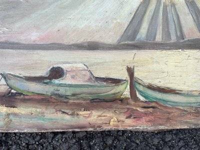 Les barques en bord de mer 