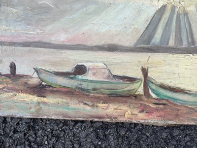 Les barques en bord de mer 