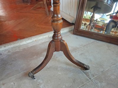 Antiker Trommeltisch, antiker Couchtisch, antiker Säulentisch