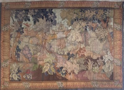 Tappezzeria di Aubusson del XVIII secolo - vivace paesaggio verde
