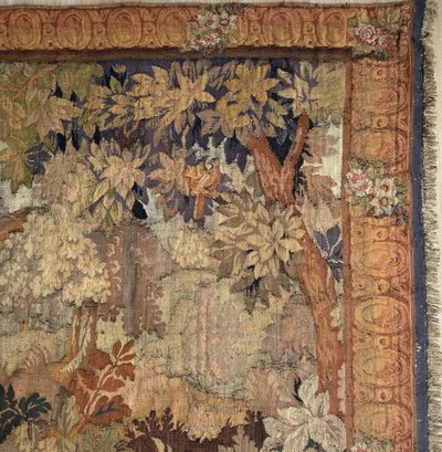 Tappezzeria di Aubusson del XVIII secolo - vivace paesaggio verde