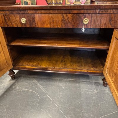 Antica credenza servante Carlo X in noce Lastronata primi 800 restaurata !Mis  cm 128 x cm 62 h 86 