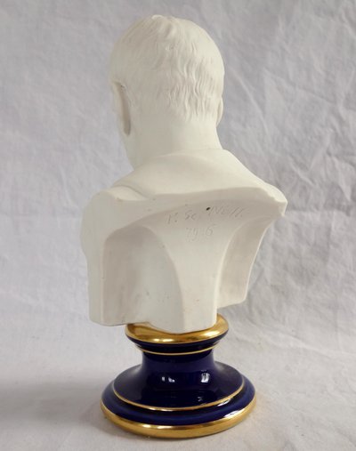 Manufacture Impériale de Sèvres - buste de Brutus en biscuit de Porcelaine - signé et daté 1867