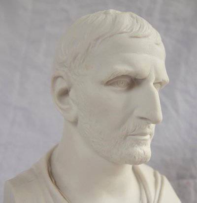 Manufacture Impériale de Sèvres - buste de Brutus en biscuit de Porcelaine - signé et daté 1867