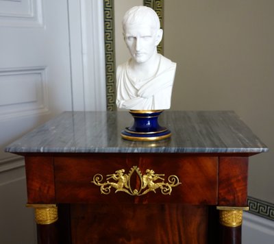 Manufacture Impériale de Sèvres - buste de Brutus en biscuit de Porcelaine - signé et daté 1867