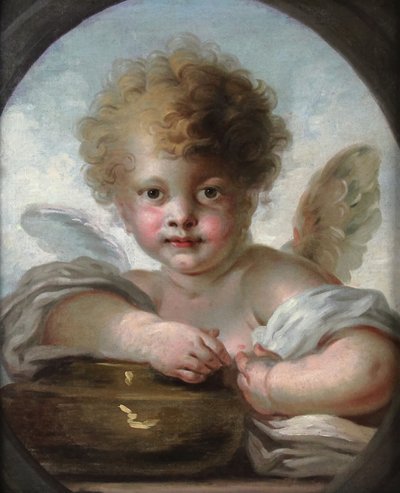 Huile sur toile « Un Cupidon », XVIIIe siècle, attribuée à Jean-Honoré Fragonard
