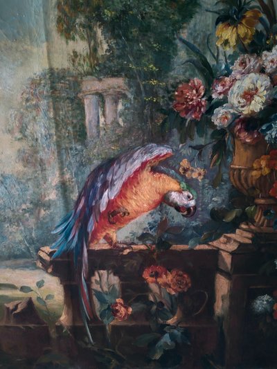 Important painting, oil on canvas, 19th century