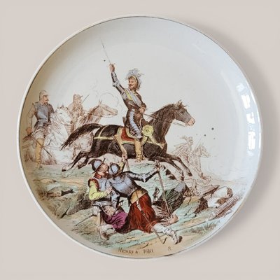 12 Piatti Creil & Montereau "Le nostre glorie militari", XIX secolo