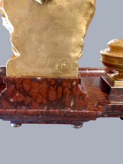 Important encrier "Allégorie de l'histoire" G Bareau & F Barbedienne