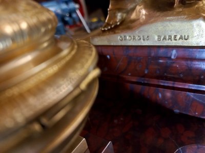 Important encrier "Allégorie de l'histoire" G Bareau & F Barbedienne