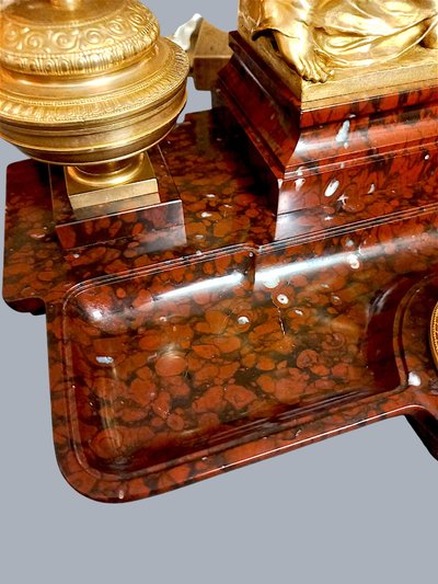 Important encrier "Allégorie de l'histoire" G Bareau & F Barbedienne