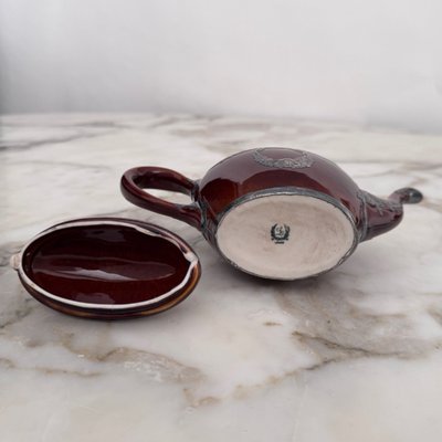 Lenox Art Nouveau English teapot with metal frame