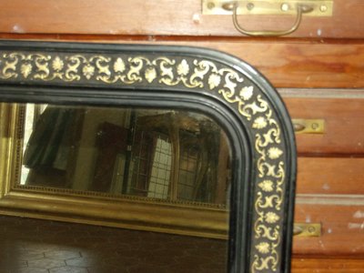 Specchio nero e oro, XIX secolo, epoca Napoleone III.