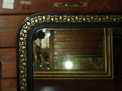 Specchio nero e oro, XIX secolo, epoca Napoleone III.
