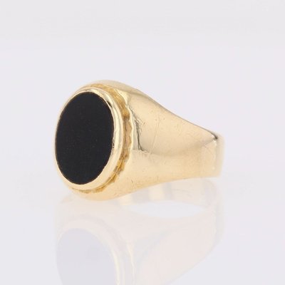 Chevalière onyx or jaune