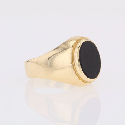 Chevalière onyx or jaune
